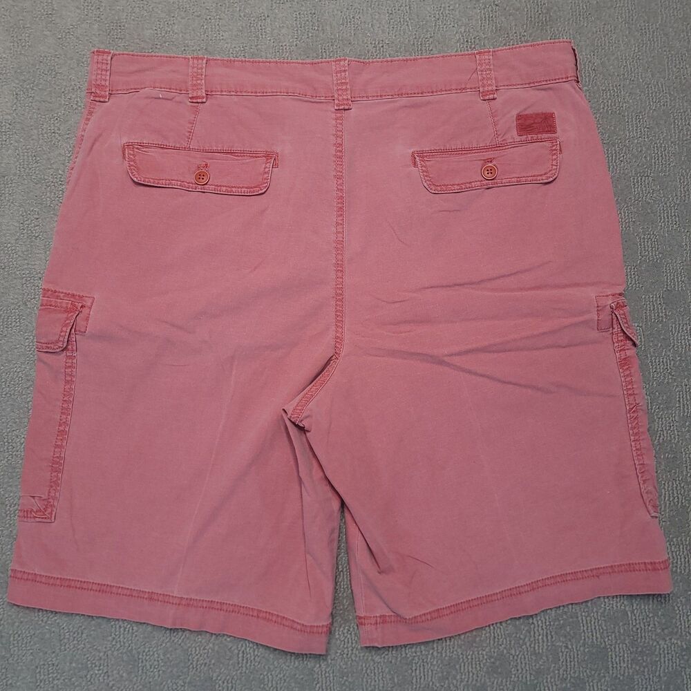 IZOD Saltwater Stretch Mens 38 Cargo Shorts Chino Red 10.5” Inseam - Picture 3 of 14
